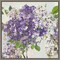 Purple Summer Hydrangea II by Asia Jensen 16-in. W x 16-in. H. Canvas Wall Art Print Framed in Grey